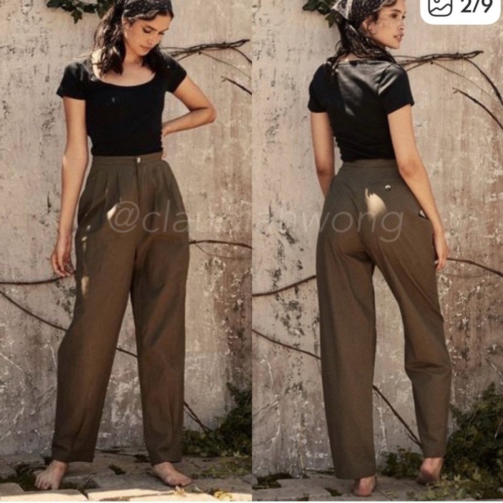 Doen high waisted cotton pants size 6